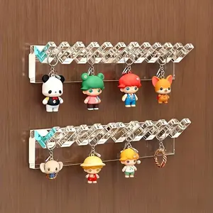 Wall-Mounted Transparent Acrylic Jewelry Storage Hooks, Durable Polished Plastic Multi-Functional Hooks for Necklaces Earrings Rings Bracelets Key Hook
