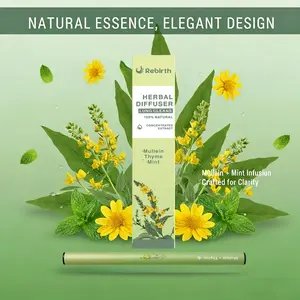 Aromatherapy Home Fragrance Stick | Natural Thyme & Mint Essential Oil Diffuser for Personal Space, Long-lasting Freshness