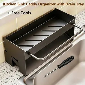 Kitchen Sink Organizer,kitchen Sink Drying Rack – Stainless Steel Metal Sponge Rack, Sink Caddy & Bathroom Organizer, , Sponge Drain Holder, Kitchen Storage Rack for Sponges, Brushes & Soap, Rustproof Countertop Space Saver. summerwins