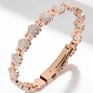 City Fashion [Mother's Day Gift]99.99% Copper Bracelets for Women, Ultra Strength Magnetic Bracelet with 3800 Gauss Neodymium Magnets, luck jewelry, Heart Shape Stylish Adjustable,Giftfree shipping only,charming bracelets