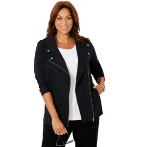 Catherines Suprema Studio Moto Jacket - 0X Black