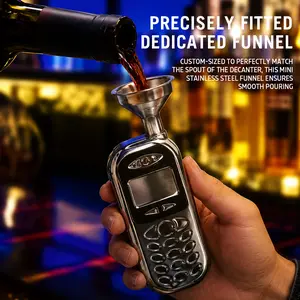 Retro Mobile Phone Bottle Party Supplies, 3oz Mirror Polish Retro Phone Shaped Hip Flask Portable Pocket Alcohol Bottle Vintage Design Photo Props