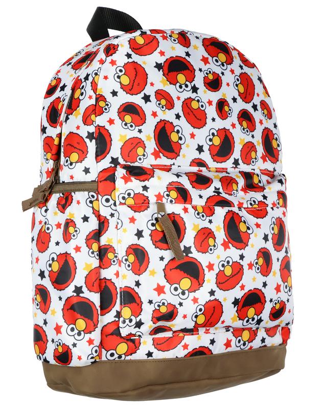 Sesame Street Elmo Backpack – Kids School Bookbag with Laptop Sleeve, Padded Straps & Side Water Bottle Pockets 17"