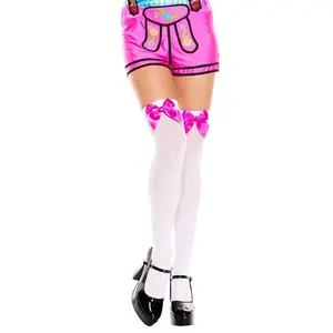 Thigh High Stockings with Pink Bows for Cute Booty Pictures - Perfect for Any Outfit