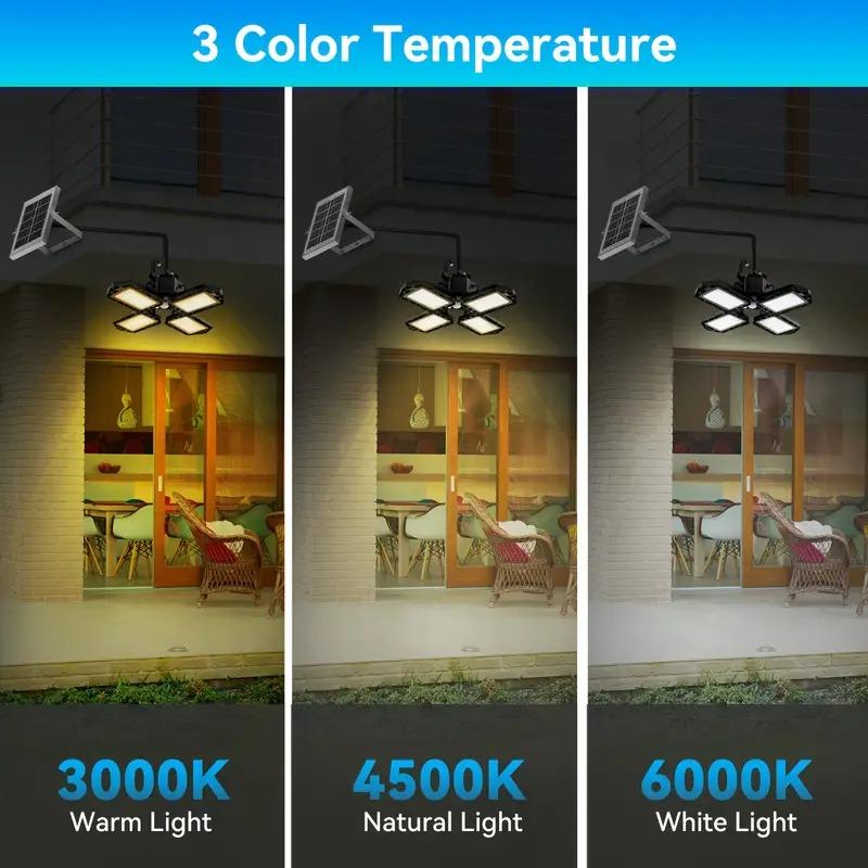 Solar Pendant Lights Indoor Led Outdoor Lighting 4 Mode Lighting Solar Powered Shed Lamp for Garage Garden Motion SensorLight