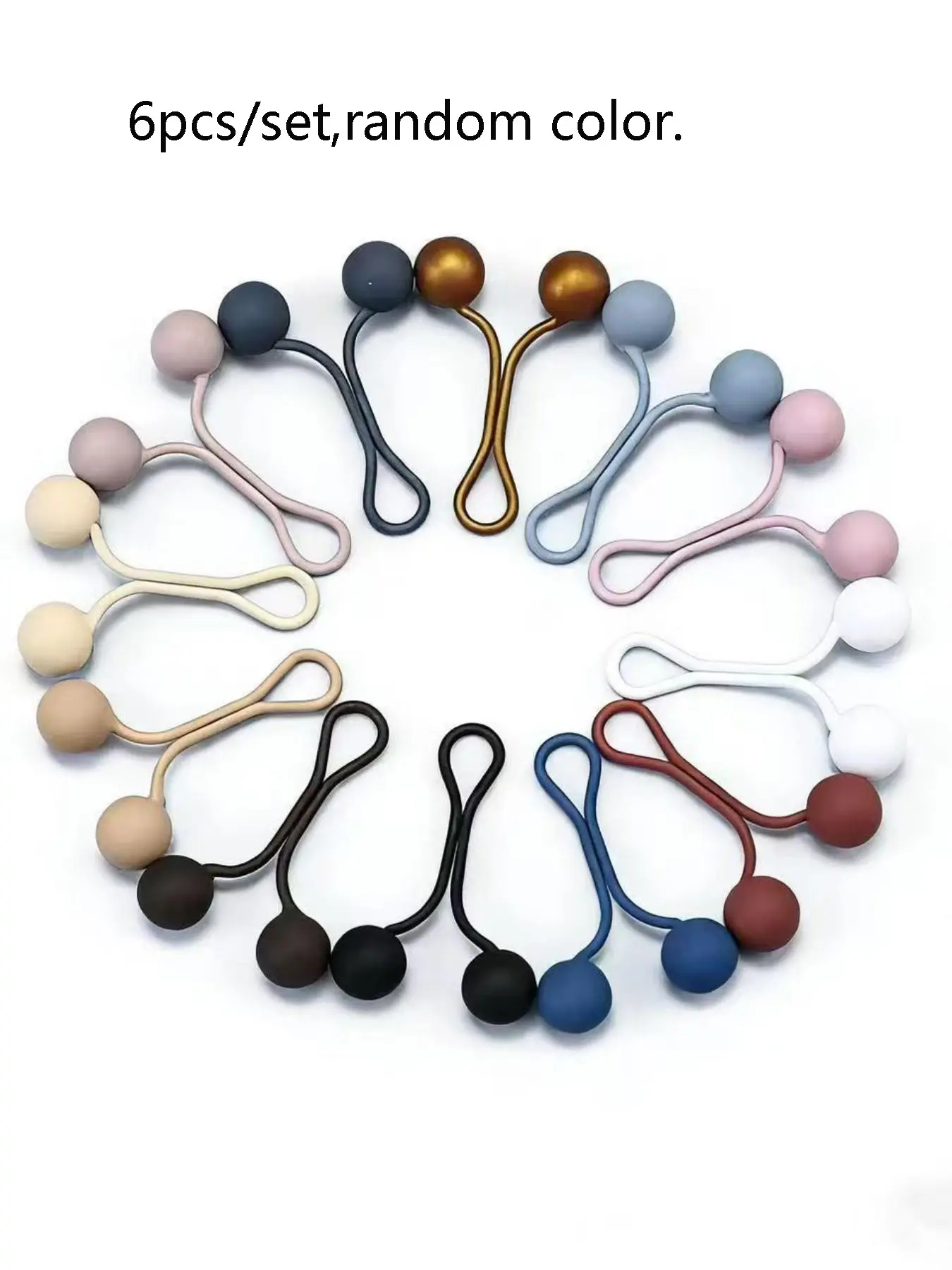 6pcs Matte Color Fashionable Metal Scarf Clips, Stylish Daily Wear Accessories, Perfect for Women's Everyday