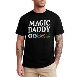 Magic Daddy T-shirt, Magic The Gathering T-shirt for men, for women, All Size wizard Clothes Cotton