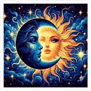 1pcs 5D DIY diamond painting kit, 5D diamond art set, DIY decoration, sun, moon, starry sky diamond painting kit full round drill DIY, mosaic, diamond art, DIY art home decoration, suitable for Halloween and Christmas.