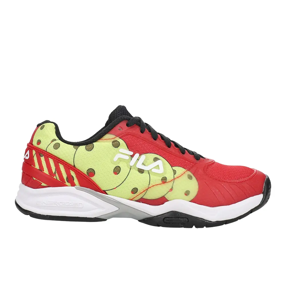 Fila Mens Volley Zone Pickleball Pickleball Sneakers Shoes - Red