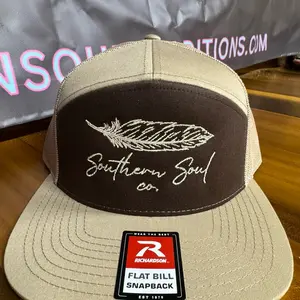 Stitched Feather 7 Panel Hat