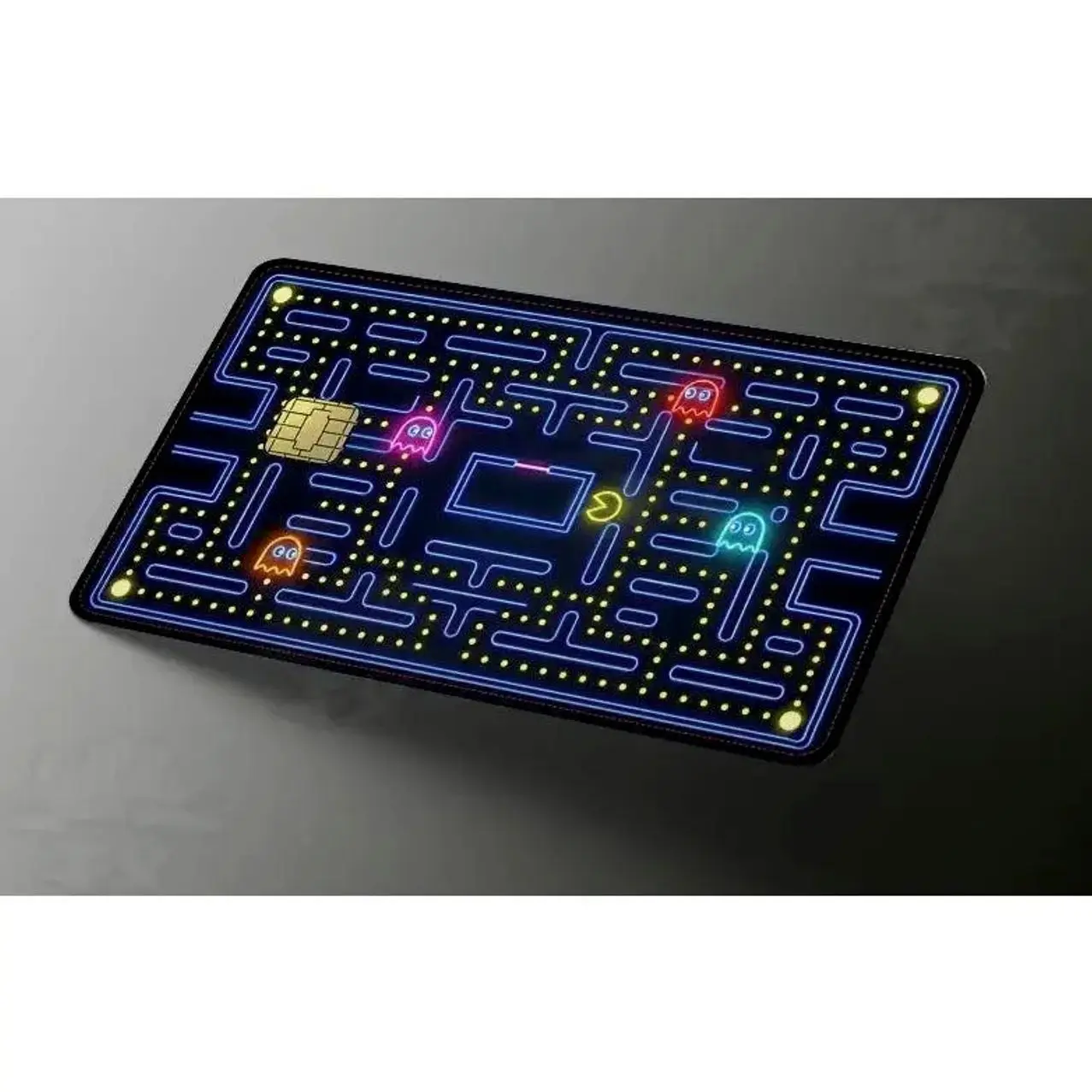 Retro Neon Arcade Maze | Premium Credit Card Skin