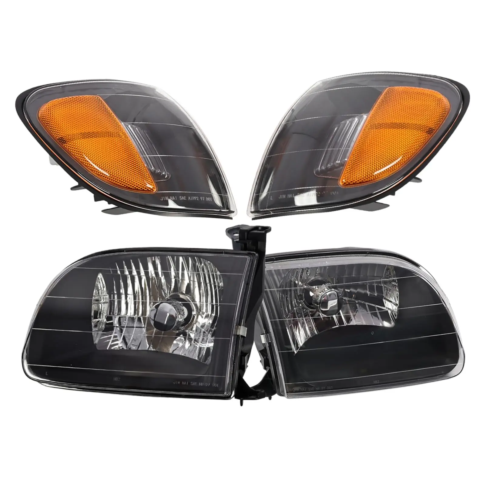 Nakkaa LED Headlight Bulbs - Plug-in Automotive Headlight Replacement, Front Light LED Lights with Black Plastic Lens, Left & Right Set for 2000-2004 Toyota Tundra Base/Limited/SR5 Models (Boosts Visibility)