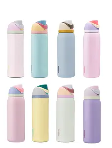 Owala FreeSip Pastel (Clean Girl) 24oz/32oz- Gifts for Women Girls Friends Teens Birthday Christmas