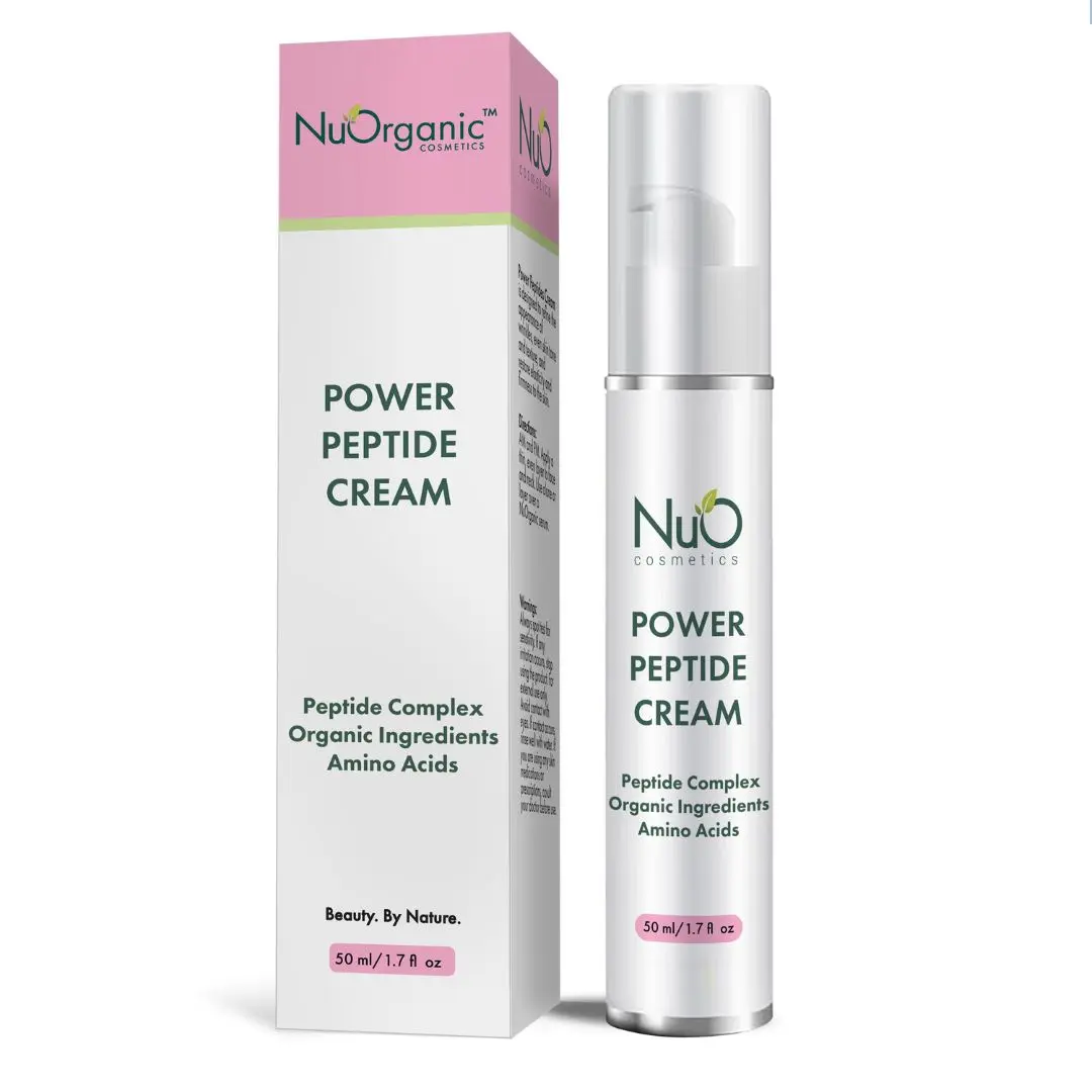 nuorganic Power Peptide Cream - Firm & Even Skin Tone - Organic & Plant Based Moisturizer