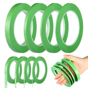 4 Rolls Pinstripe Tape, Masking Tape in 1/16, 1/8, 1/4 and 1/2 Inch Wide, for Painters Automotive DIY Car Auto Paint Art(Green,52 yd)