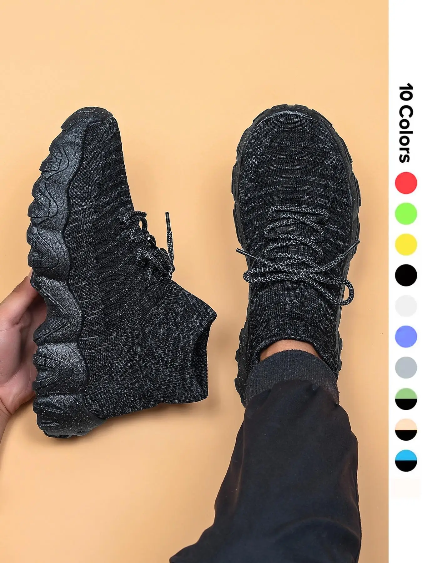 Men's Sportive Lace up Front Sneakers, Casual Comfortable Breathable Running Shoes, Fashionable Sneakers for Daily Wear Walking Shoes Trainer Shoes Ou