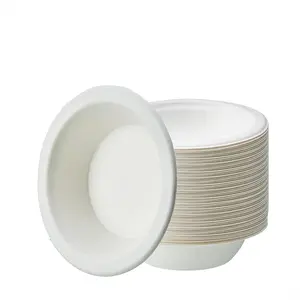 [175Pack 12 oz]  Compostable Paper Soup  Heavy Duty, , Biodegradable, Microwavable Bagasse Hot Food Plates and   Sugarcane Disposable Bowl for Dessert Snack