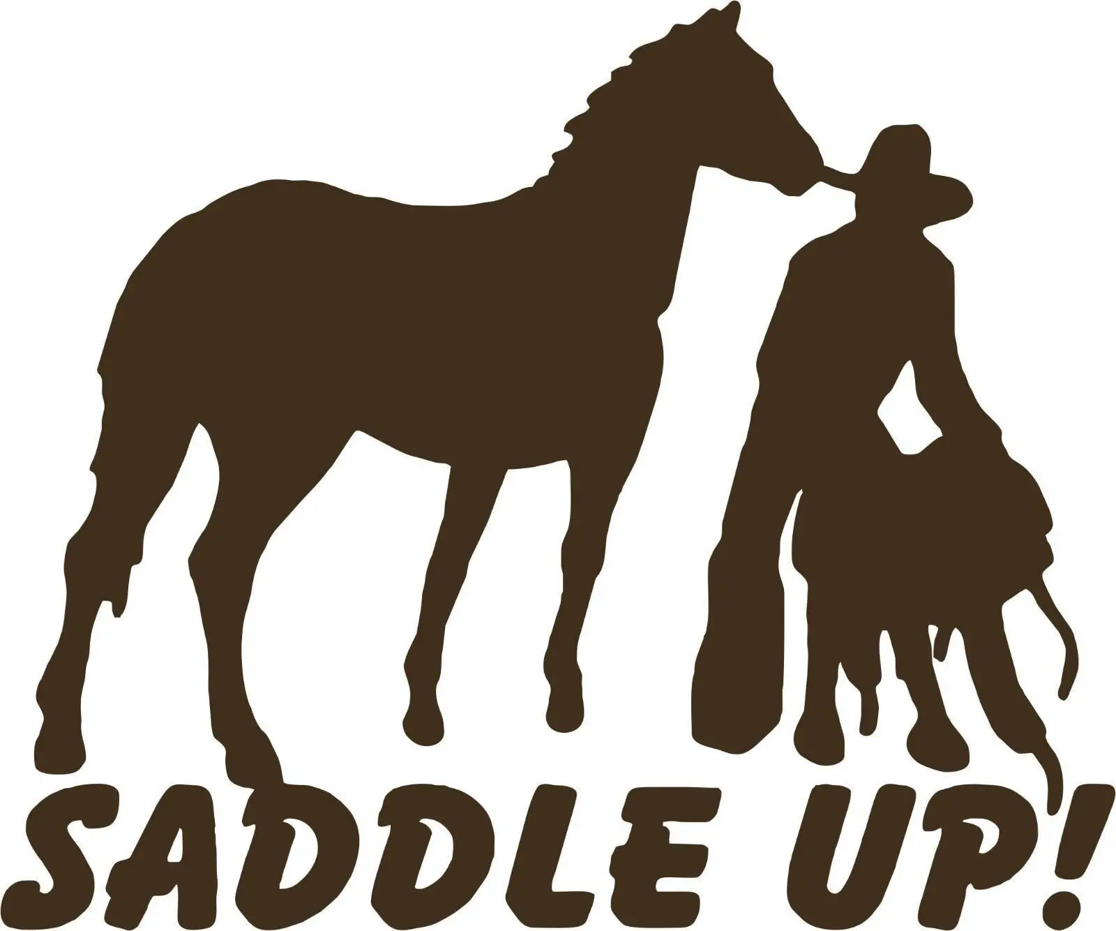 Cowboy Horse Rodeo Western Saddle Farm Truck Car Window Vinyl Decal Sticker