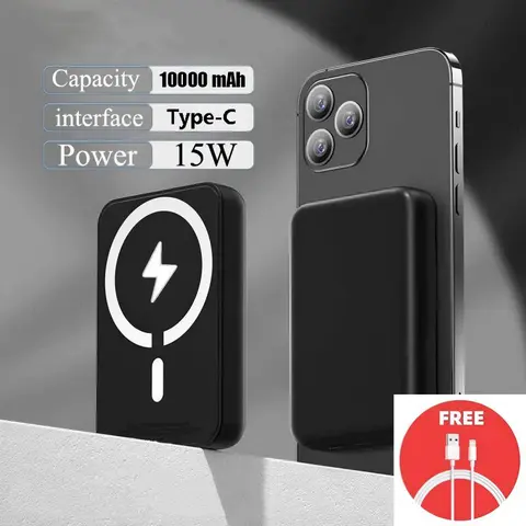 10000mAh portable charger. Outdoor portable magsafe charger. 20 W fast charging portable charger i-phone. Ideal for outdoor fishing, camping, picnics, beach trips and RV travel. Perfect gift choice for Back to School season and Mother's Day. Travel Batter