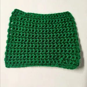 handmade paddy green crochet coaster