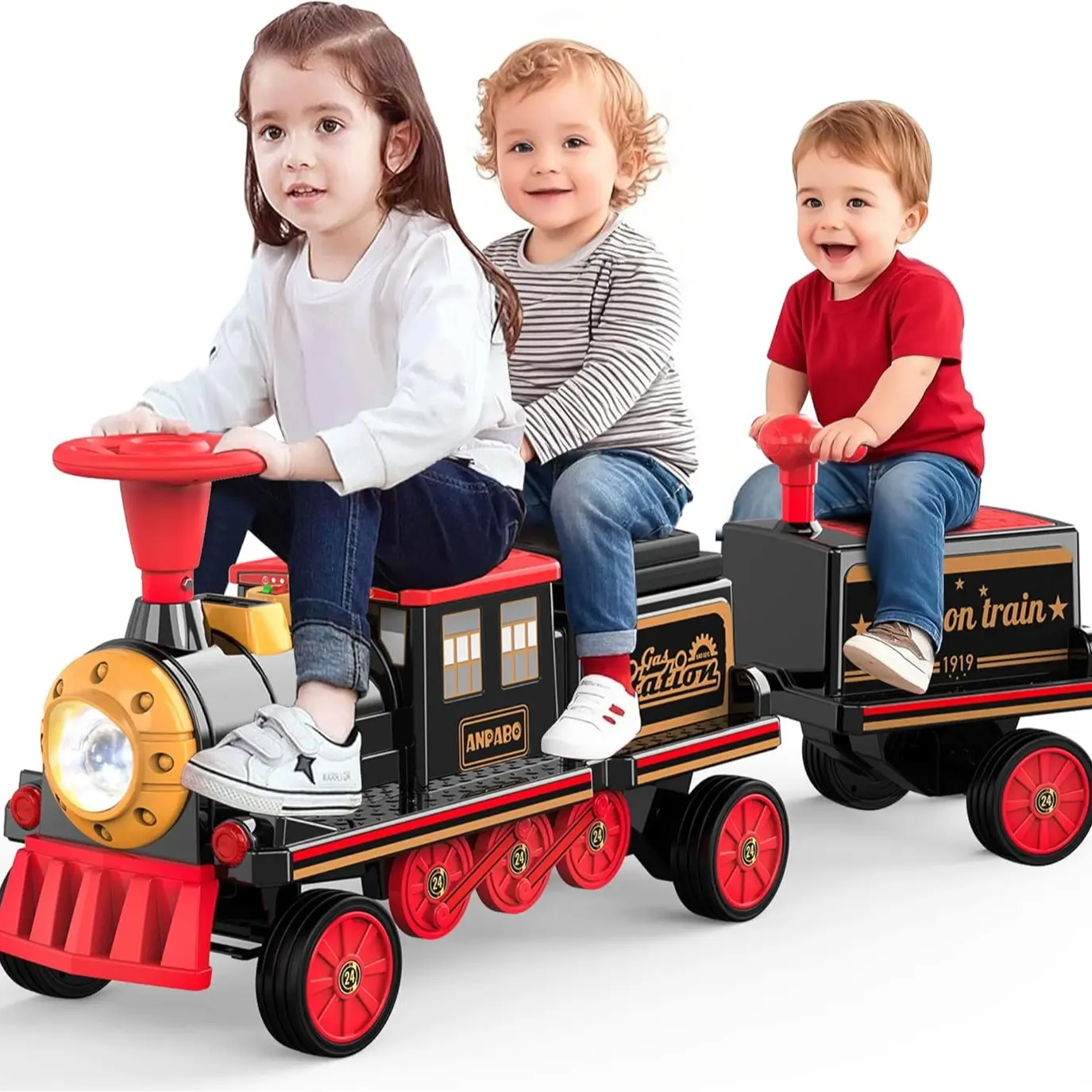 Red-train+ red carriage