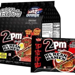 2PM Korean Spicy Ramen - Instant Food, 5-Pack Incl, Dried Noodles noodle