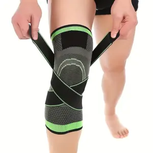 Adjustable Compression Knee Sleeve Brace for Men & Women Supports Injury Recovery Meniscus Tear Running Sports Workouts Single Unit