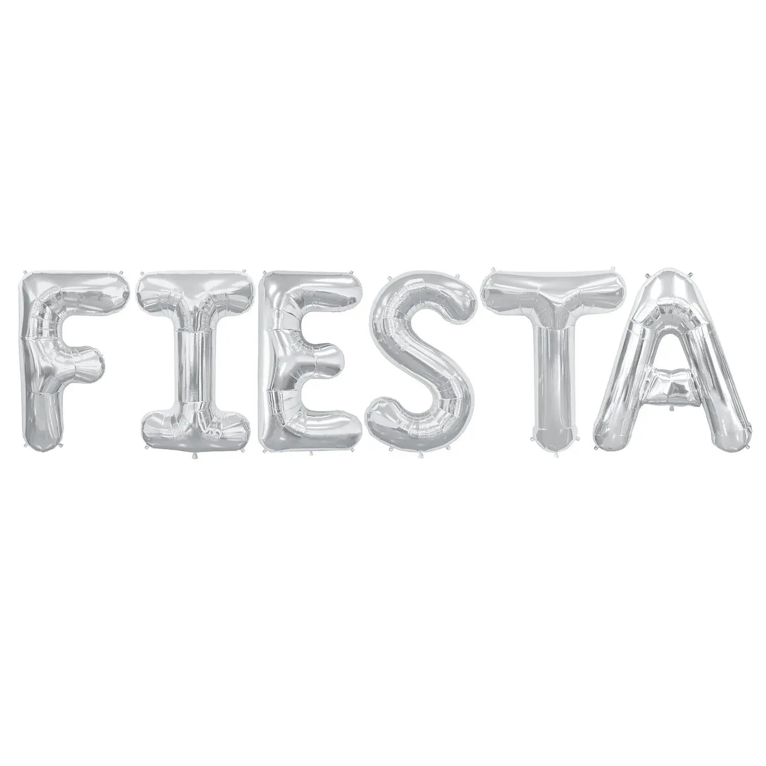 Fiesta 6-Pc. Mylar Decor Kit - Balloon Decor Set with Alphabet Letter Cutouts for Anniversary Celebrations
