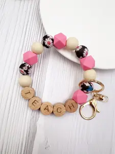 Boderier Silicone Wristband Keychain, Leopard Print Design, Durable & Stylish Accessory for Daily Use, Perfect Gift Idea
