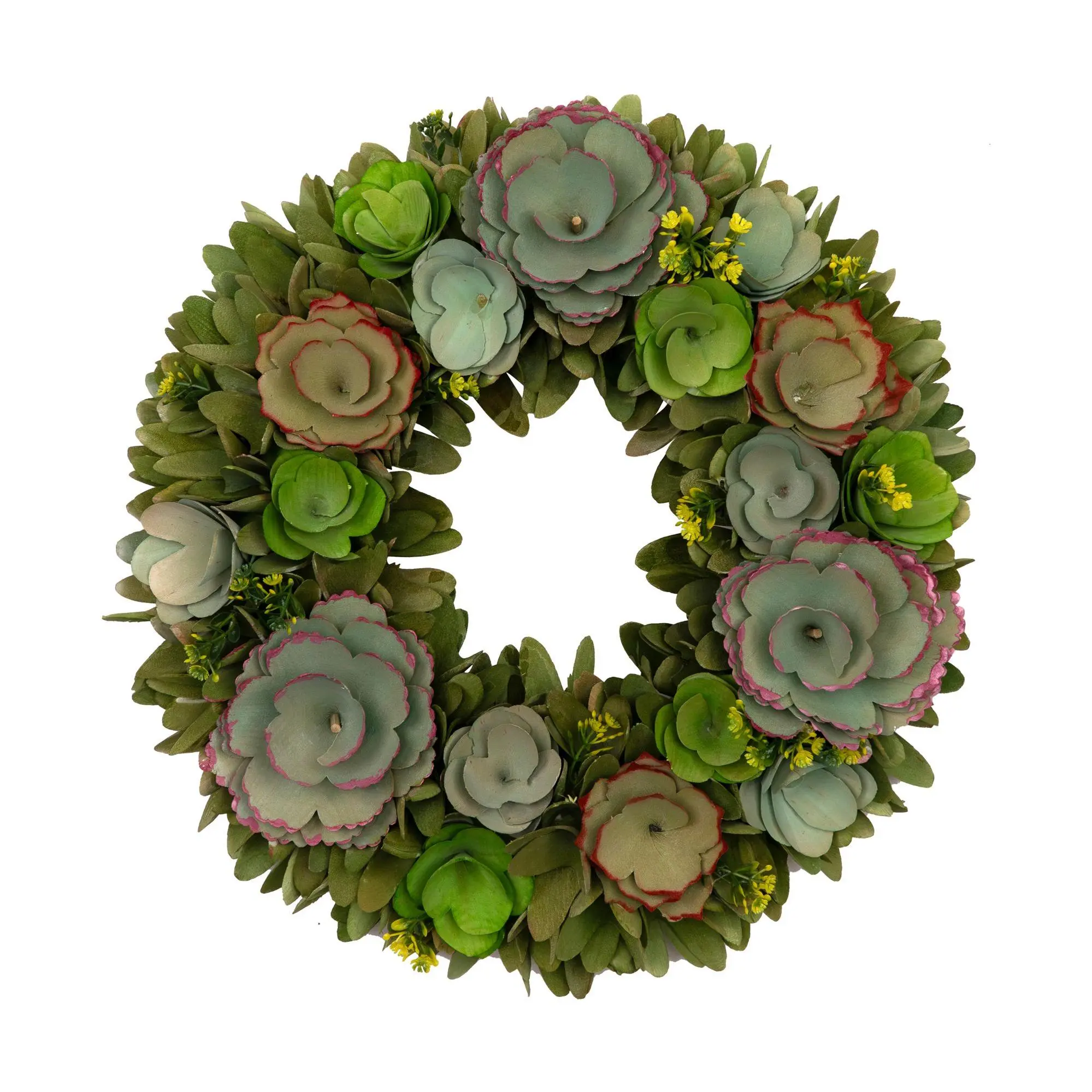 Northlight Wooden Mini Flowers Spring Wreath -14" Northlight Wooden Mini Flowers Spring Wreath -14"