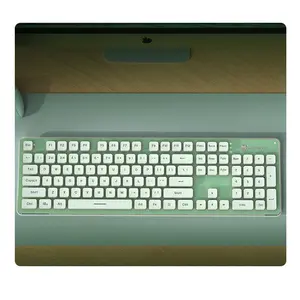 Mechanical feel silent wireless keyboard for desktop and laptop, suitable for gaming and office use, with backlight and wired connection