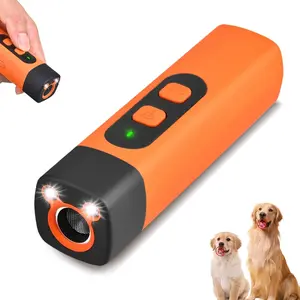 Dog Bark Stopper, Sonic Emitters Dog Training Tool Dog Bark Deterrent Device with LED Flashlight, Anti Bark Barking Dog Silencer, Rechargeable Portable Dog Barking Stopper