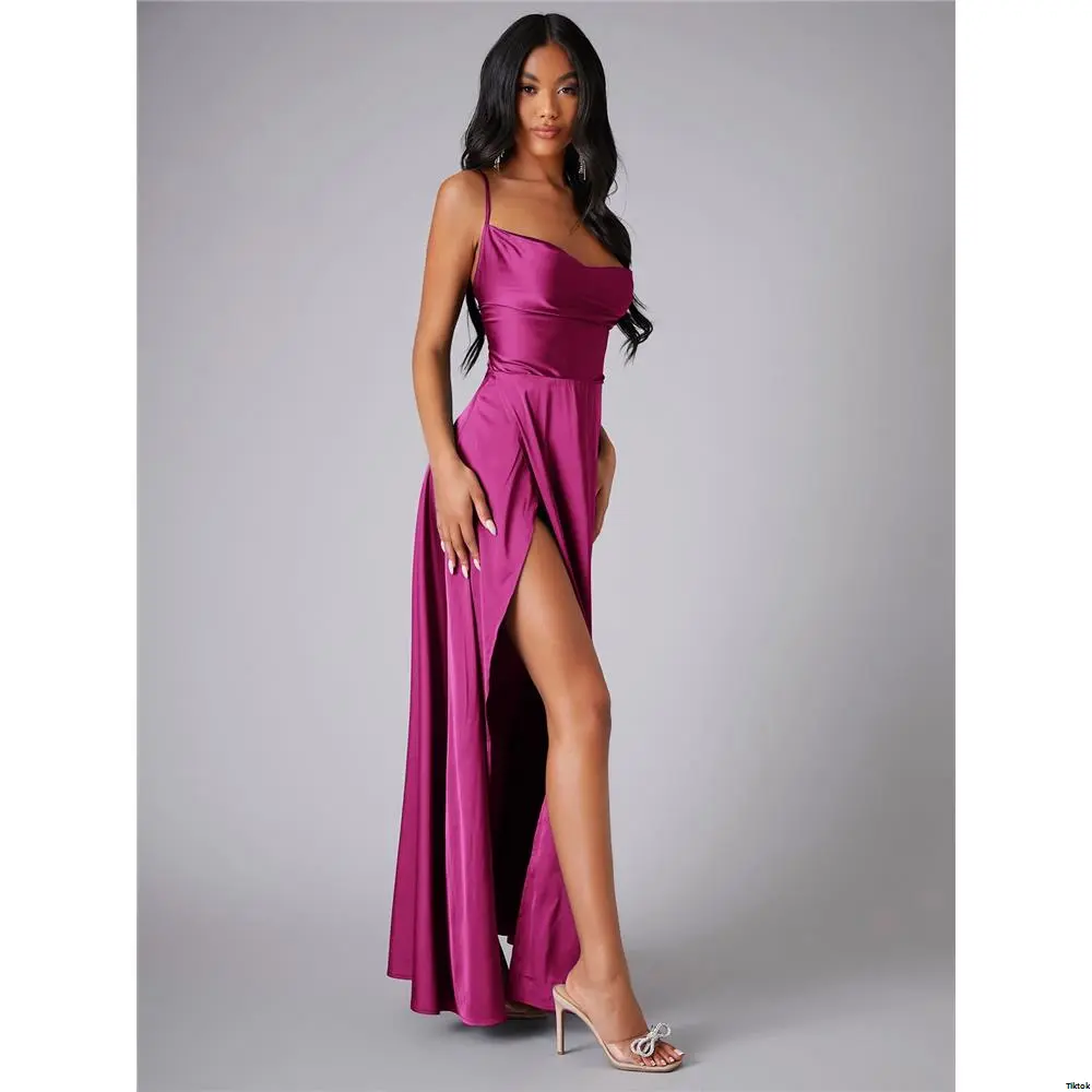 Dinner Graduation For Gown Wedding Formal Elegant Bridesmaid Satin tiktok Belle Crisscross Backless Wrap Prom Dress Evening Guest - TikTok Shop Dinner Graduation For Gown Wedding Formal Elegant Bridesmaid Satin tiktok Belle Crisscross Backless Wrap Prom Dress Evening Guest - TikTok Shop