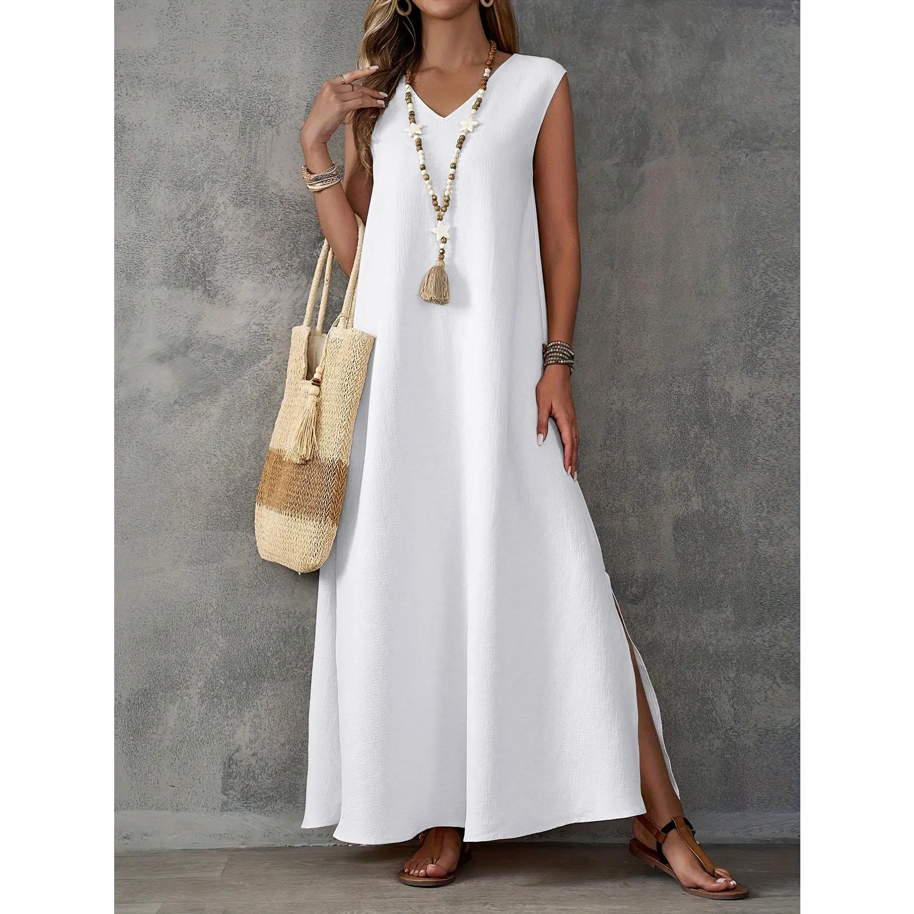 mermaid wedding dress plain Scoop-Neck Short-Sleeves Mermaid Wedding Dress Simple Floor-Length Sat –  Laxag