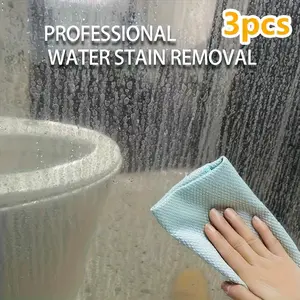 Magic Cleaning Cloth Removes Water Stains, Water Stain Removal Glass Cleaner No Scratches, Easy Kitchen Car Mirror Clean, Efficient and Convenient, Soft Cleaning Towel