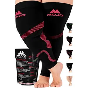 - 20-30mmHg Graduated Support Thigh-Hi Leg Sleeves with Grip Top - 10 Sizes, 5 Colors - Reduces Swelling, Ideal for Varicose Veins, Lymphedema, DVT Treatment - 1 Pair