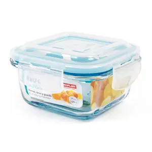 Cloc Glass Square Food Storage