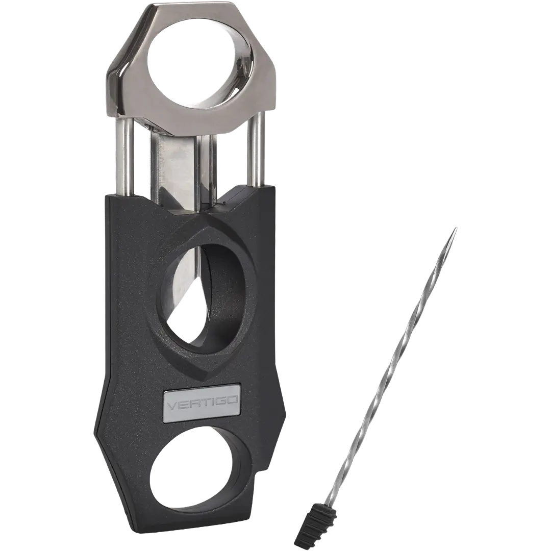 Vertigo Marlin V-Cutter with Poker, High Precision Cutter with Stainless Steel V-Angled Blade, Contoured Grip Utility Tool for Lighter Accessories