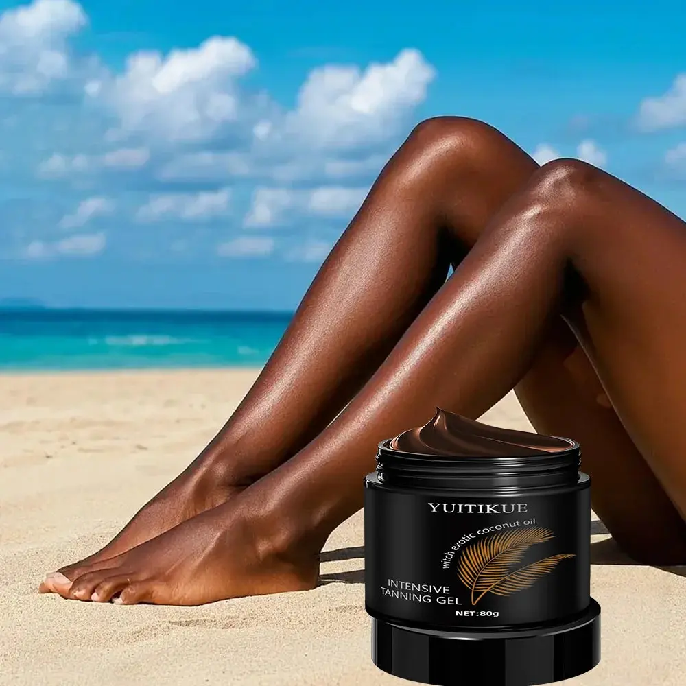 Concentrated tanning gel, coconut oil tanning accelerator, waterproof