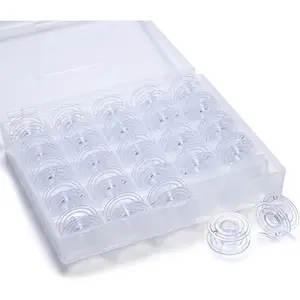 25 pk with Clear case Bobbin 136492-001 (SA155) -for  Lock, , Bernina, Riccar