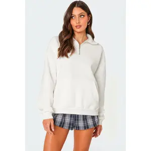 Oversized Quarter Zip Sweatshirt