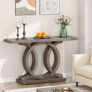 Tribesigns 55" Console Table - Elegant Wooden Base - Versatile Usage - Reinforced Tabletop