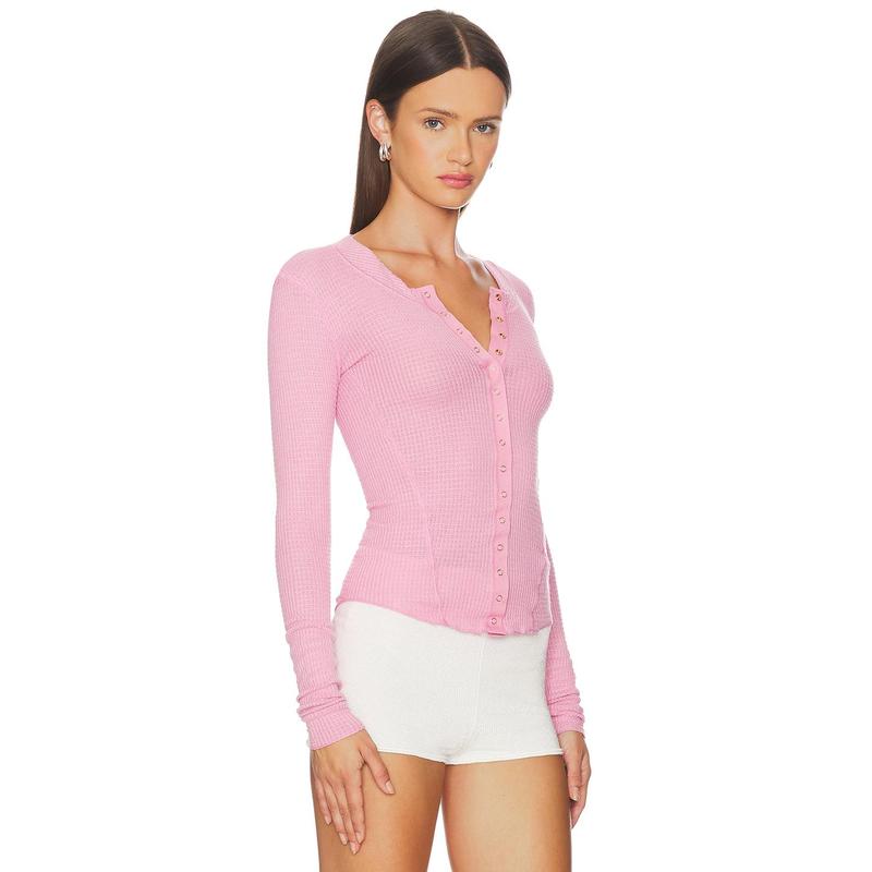 Free People Going Places Cardi in Cherry Crush