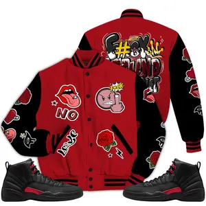 Bloodline 12s Outfit Varsity Jacket, Around Find Out Drip Sneaker Matching Shirts