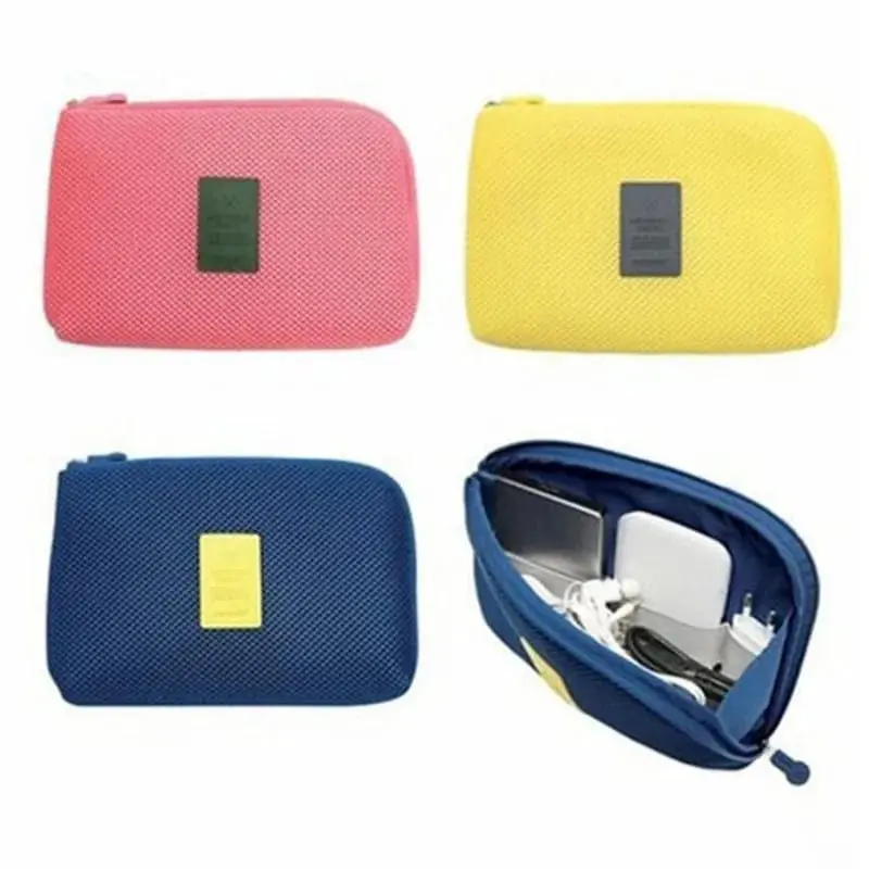 Portable Travel Accessory Cable Bag for Digital USB Electronics