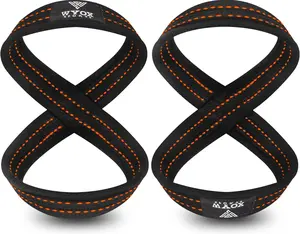 Figure 8 Weight Lifting Straps for Weightlifting Heavy Duty Deadlifting Workout Straps | Wrist Wraps Gym Equipment Gear Men Women PAIR