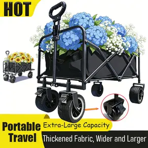 Foldable Outdoor Handcart – Heavy-Duty Portable Trolley for Camping and Shopping