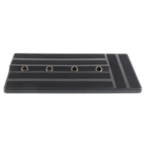 Rockhouse RPB-1BK Big Size Guitar Effects Pedal Board Sturdy PE Plastic Guitar Pedalboard Case with Sticking Tape Guitar Pedals Accessories