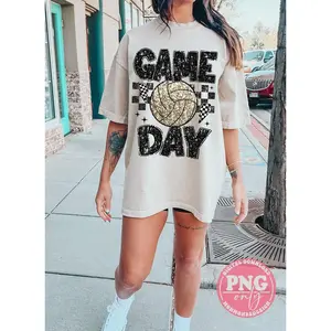 Volleyball Game Day Sweatshirt, Black, Glitter, Faux Sequin, Volleyball Vibes, Volleyball Mama, Mom, Game Day Vibes, Sublimation Design Downloads