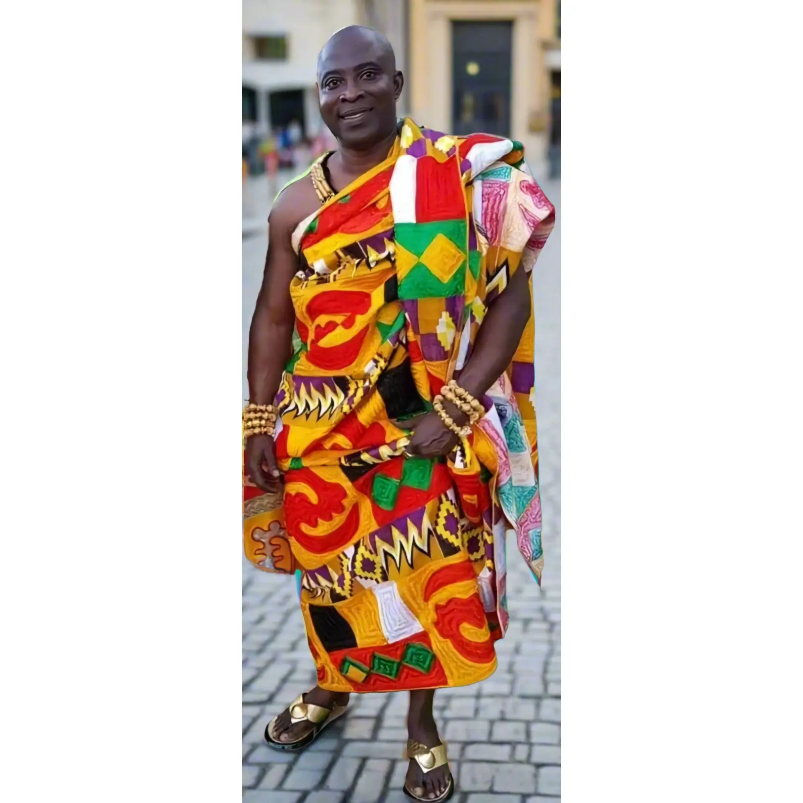 MG Royal Double Hand Weaved Kente Cloth R197